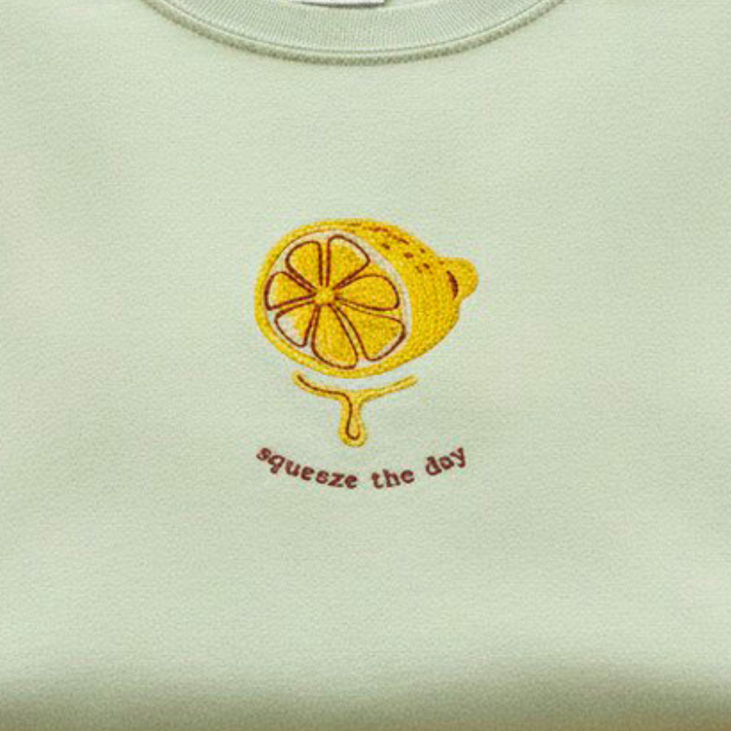 Squeeze the Day Embroidered Lemon T-Shirt | Comfort Colors Tee
